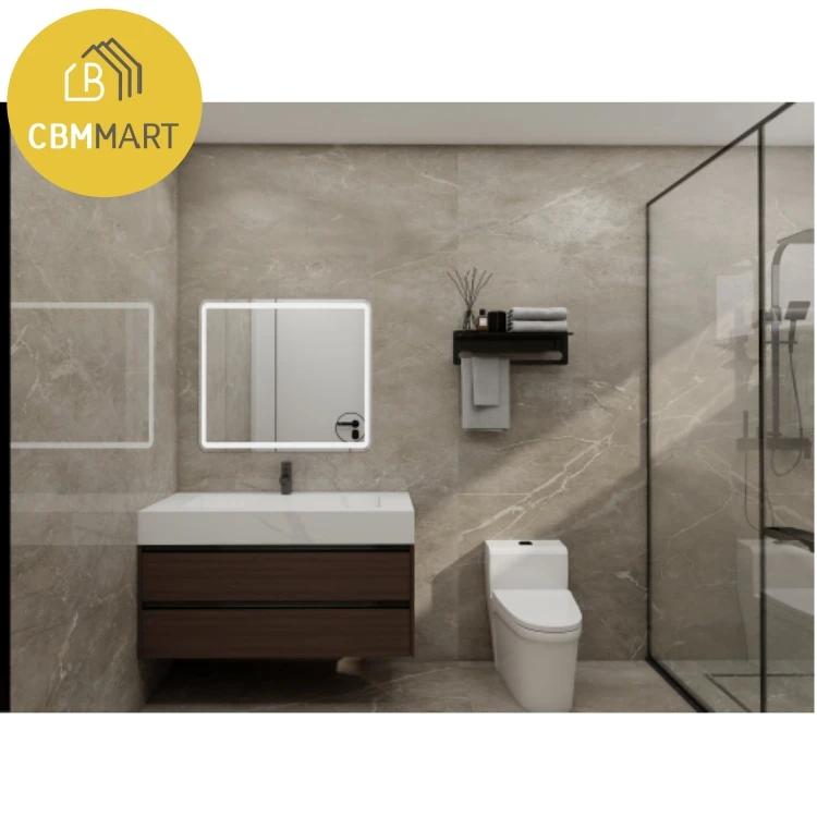 Canada Modern LED Wall Mounted Cabinet 24' 36' 48' Standard Melamine Color Lighted Vanity Cabinets Mirror Bathroom Vanity