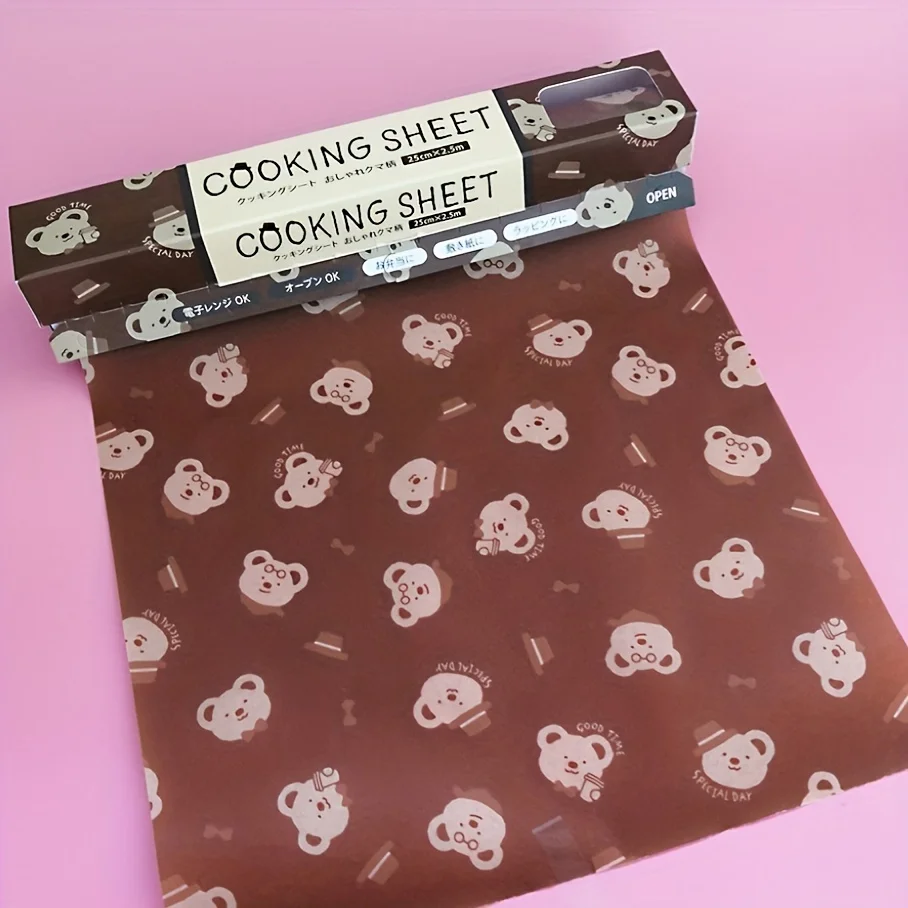 Custom Cute Pattern Disposable Biodegradable Food Packaging Grease Resistant Baking Oilproof Non-stick Wax Parchment Paper
