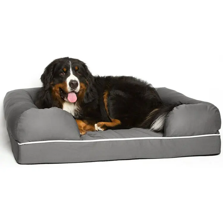 Ultimate Dog Bed & Lounge with Orthopedic Memory Foam Bolster
