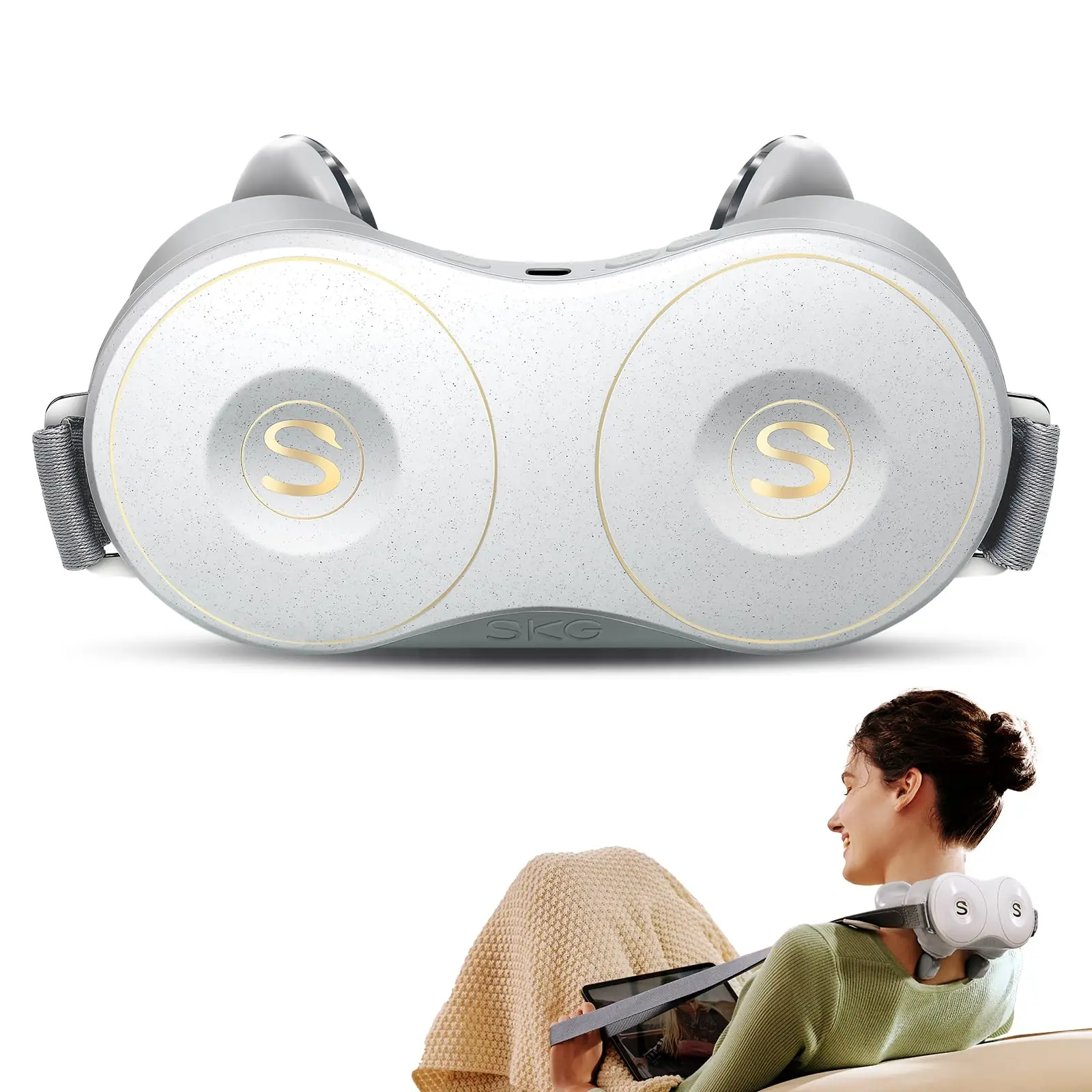 Portable Neck and Shoulder Massager with 2200mAh Battery - SKG H7