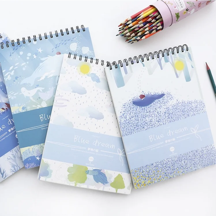 High Quality Wholesale Custom Size Color Water Color A4 Sketch Book
