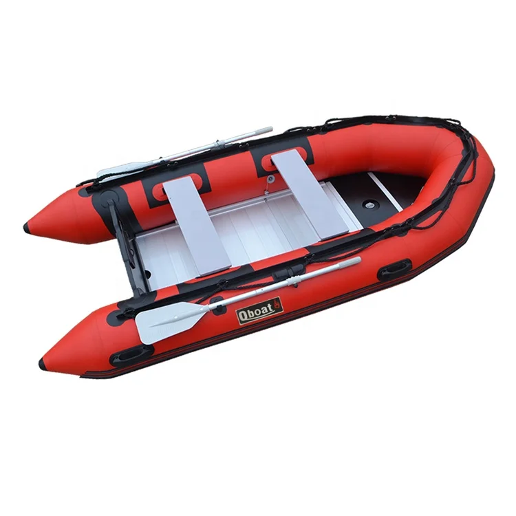 CE pvc or hypalon material wood floor inflatable dinghy