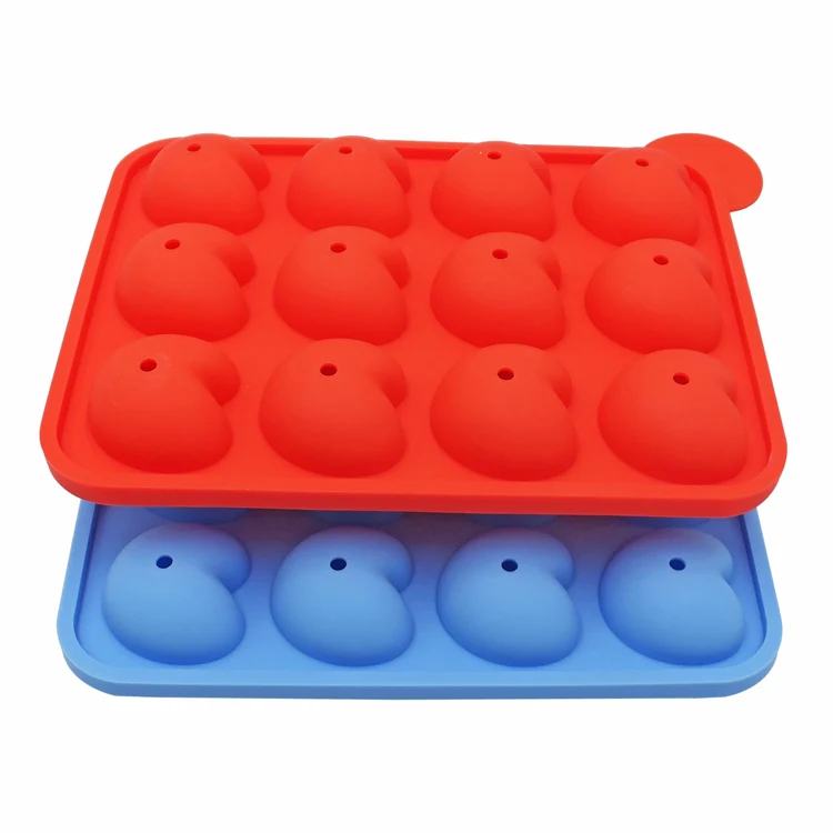 12 Cavity  Silicone Lollipop Molds Candy Chocolate Molds