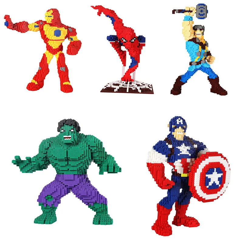 Superhero Le go Blocks Mar-vel Le go Mini figures Smart Building Blocks Toys DIY Children Mini Set Building Blocks Toys Gifts