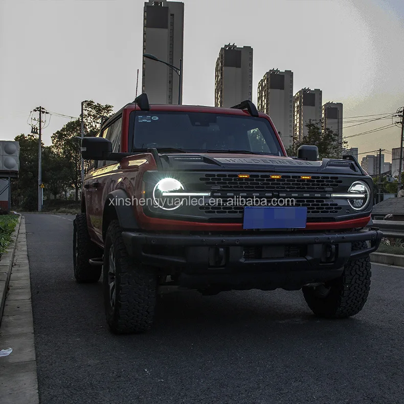 Hot sale New Design Car bumper Body Kit Front Radiator Grille for Ford BRONCO 2021-2023 Matte Glossy black