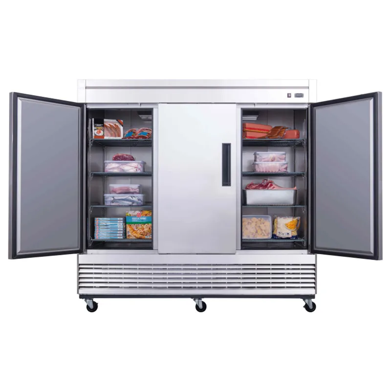 Bottom Mounted Freezer/ 3-Solid Door US 110 Votage Freezer ETL Approval Automatic Freezer