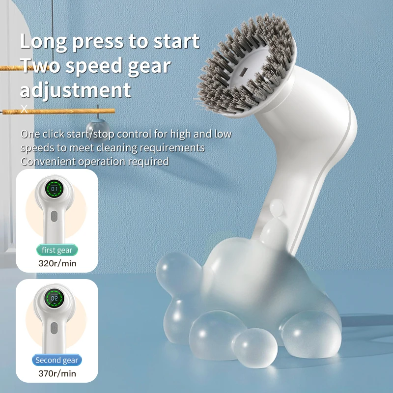 6 in 1 electric cleaning brush kitchen automatic clean brush shoe brush for cleaning electric spin scrubber cordless