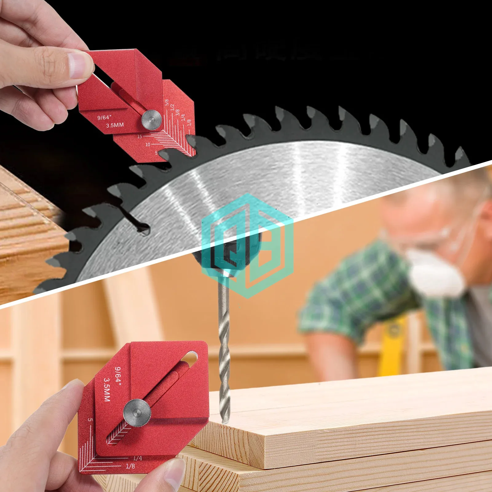 Durable Wood Working Carpentry Tools Customizable Short Offsets Marking Ruler Alloy Trim for Woodworking Measuring OEM Support