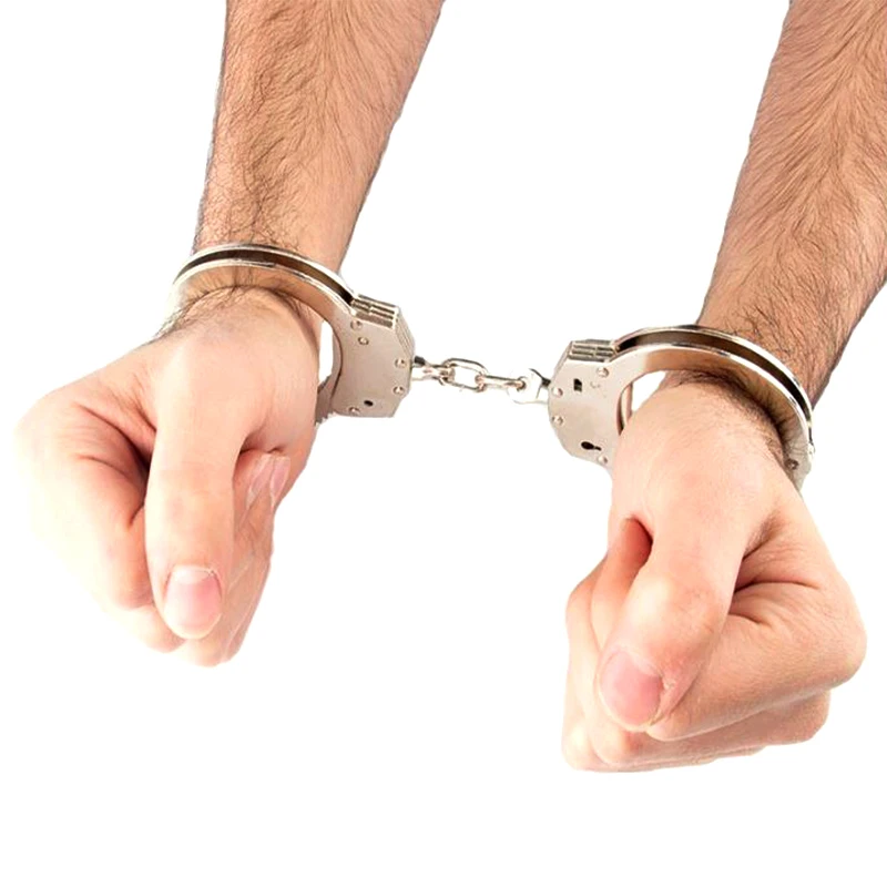 MOQ 300 21 Teeth Carbon Steel&Nickel Handcuffs Real Handcuffs With Pouch