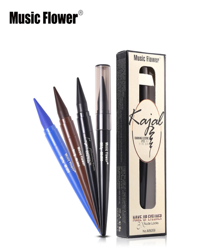 High Pigment Easy Color Water Proof Lasting Blue Black Brown Eyeliner Crayon Pencil
