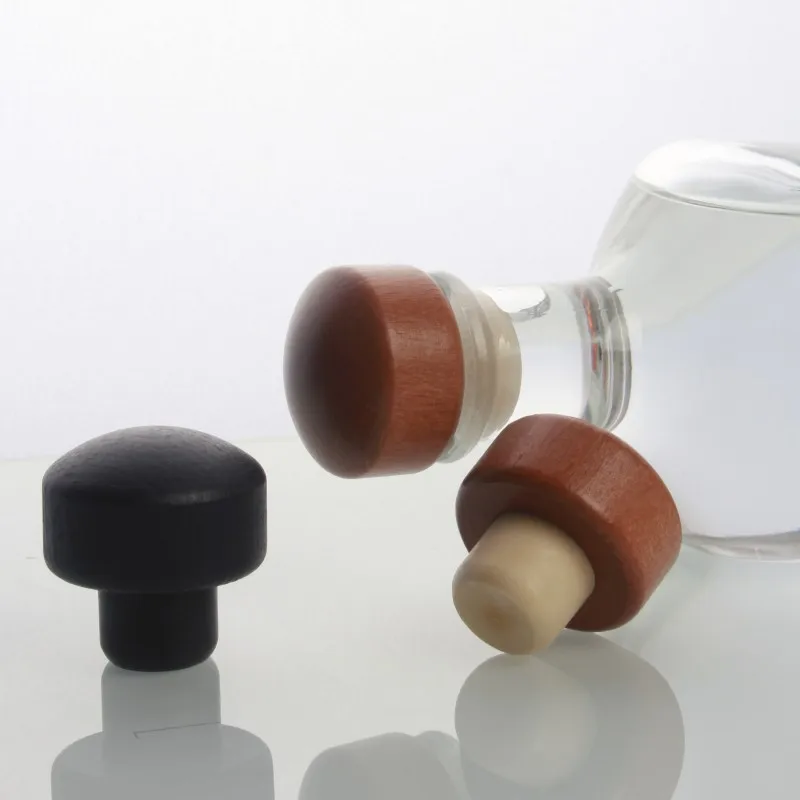 Custom liquor bottle wooden cork super big cork wood top synthetic stopper large tequila whiskey glass wine bottle cork closures