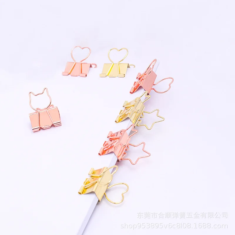 Hot Selling Metal Assorted Color Binder Clip Paper Clamps Office School Supplies Colorful Binder Clips