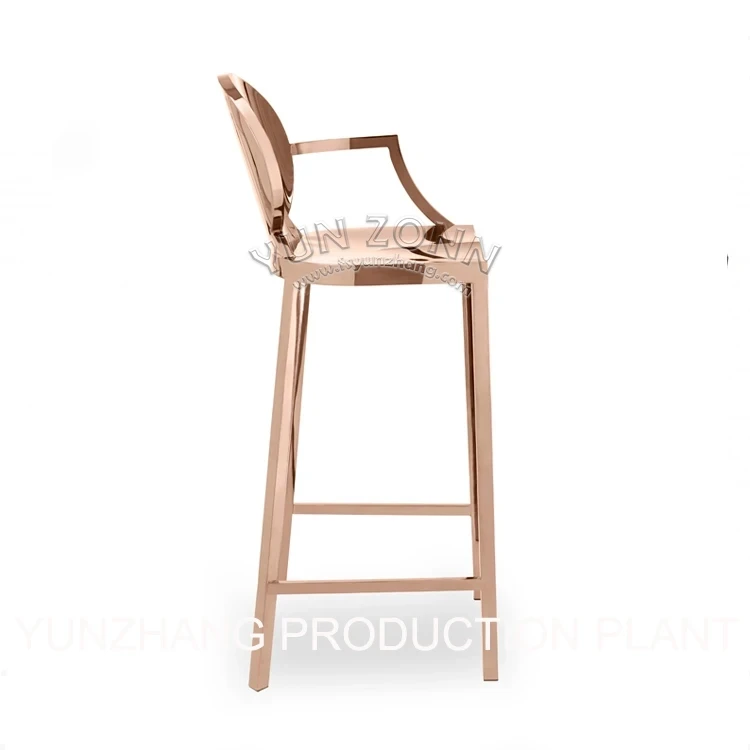 Modern Gold Stainless High Bar Stool and Dining Chairs Home Furniture for Restaurant Hotel and Living Room for Nightclub