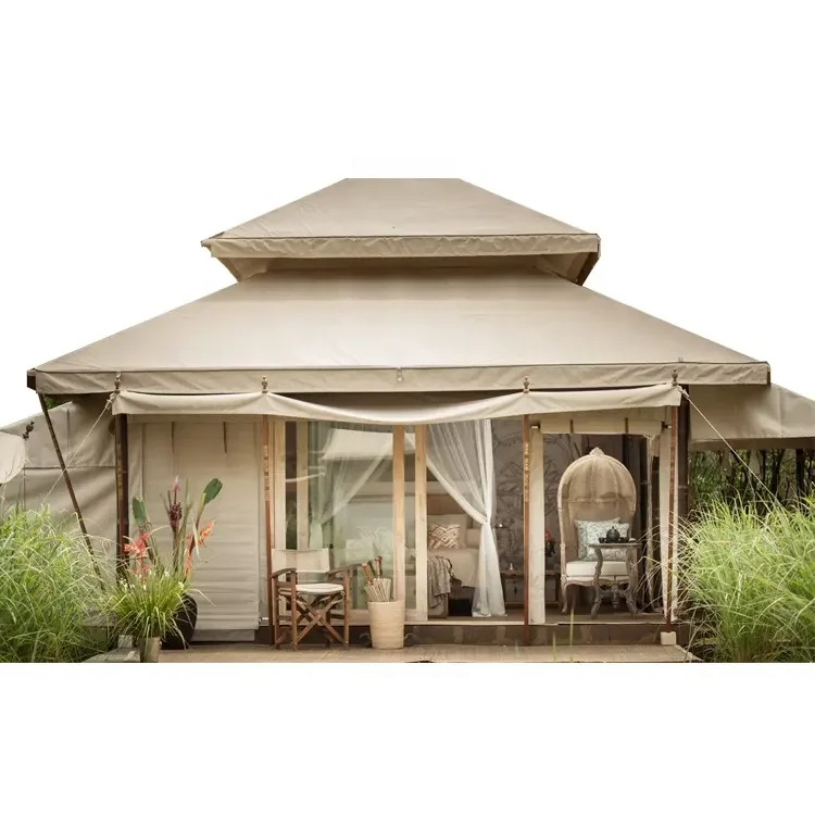 Pattaya Hotel 6m Customized size Desert Tent Outdoor Quality Glamping Tent With Bathroom