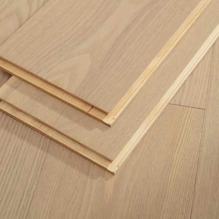 Customized Color Indoor Flooring 1900 X 1900 X 15/4MM White Oak Engineered Wood Flooring