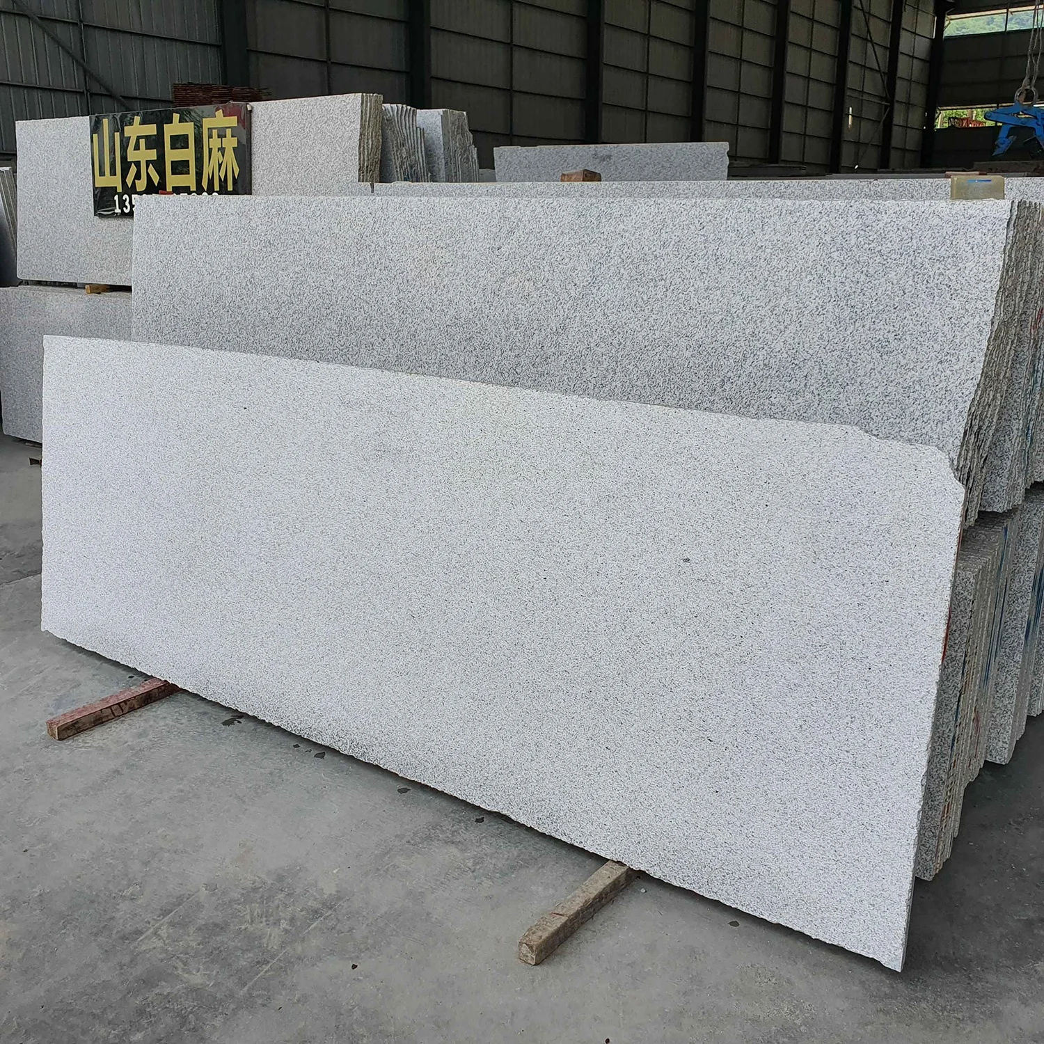 BOTON STONE Chinese Polished Natural Paving Stone Wall Slabs Kitchen Countertop White Granite Tile Floor
