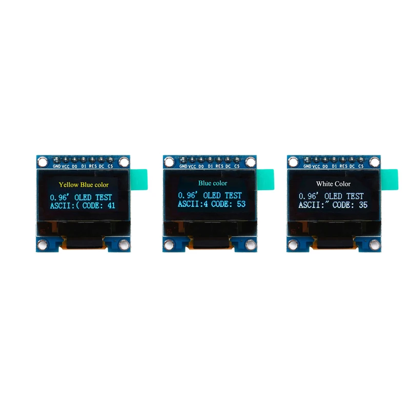 0.96 inch SPI  OLED Display Module 128x64 Pixel  7pin Driver Chip SSD1306 for DIY Learning Kit