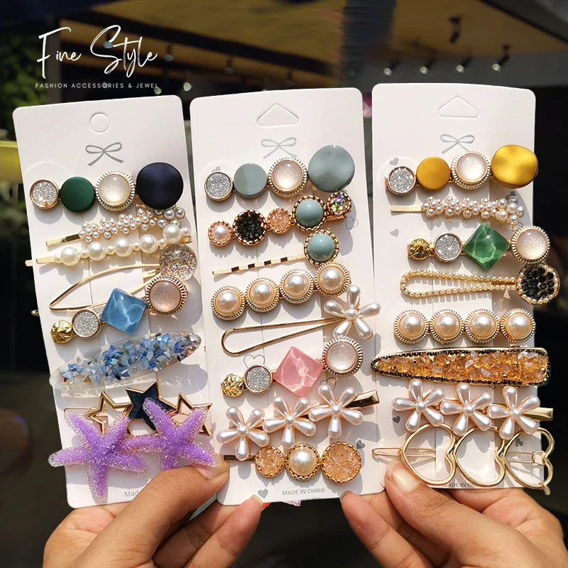 butterfly pearl fashion jewelry clip on stud drop butterfly hair clip pearl chain tassel claw clip