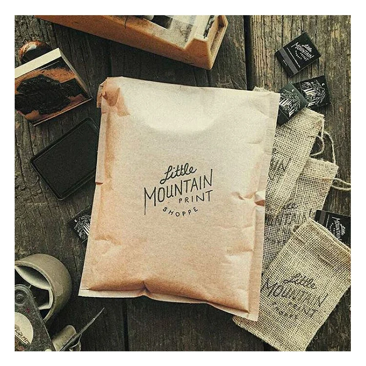 Заказной A3 A4 A5 D2W биоразлагаемый пластик поли доставка отправка переработанная крафт-бумага пузырчатая почтовая сумка-конверт