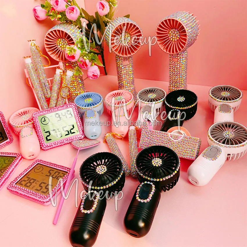 Pink portable eyelash dryer USB charging Electric Fan glue quick dry Mini Fan Air Blower Handheld mini Fan