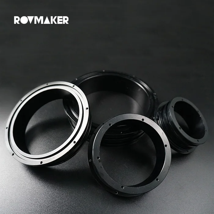 Rovmaker Acrylic Tube Watertight Flange For ROV Under Water Robot Aluminum Alloy Sealed Cabin Flange
