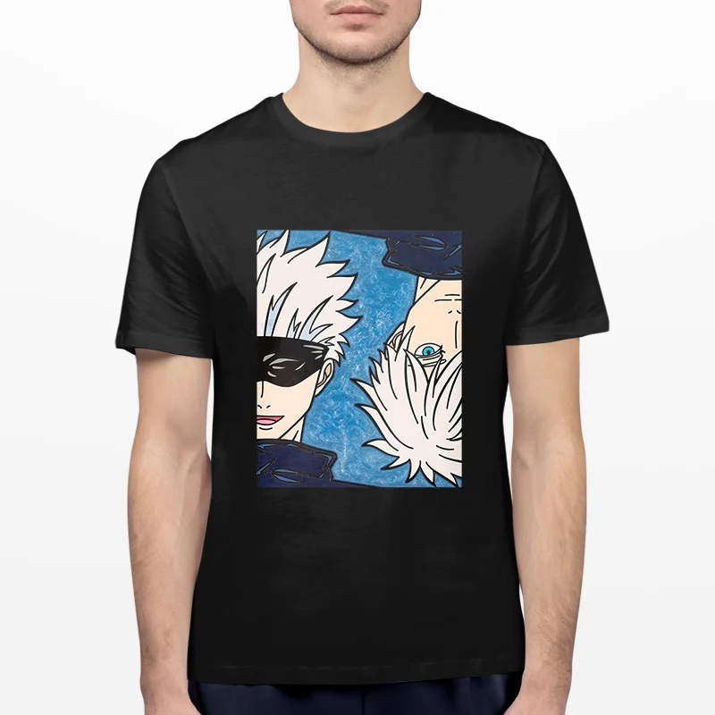 Новинка 2021, черная футболка с принтом аниме merch на заказ, мужские футболки с цифровой печатью, футболки с рисунком аниме