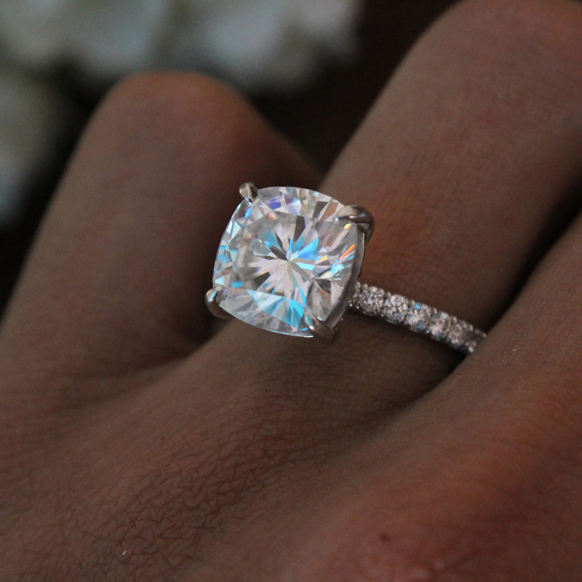 Кольцо из серебра 925 пробы в форме капли воды, обручальное кольцо овальной формы с большим кубическим цирконием, кольцо на годовщину