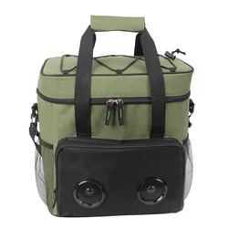 custom soft cooler bag picnic and beach insulated cans cooler bag with bluetooth speaker