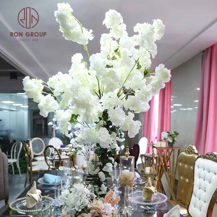 Hot Sale Wholesale White Color Peach for Wedding Indoor Outdoor Decoration Artificial Cherry Blossom Tree
