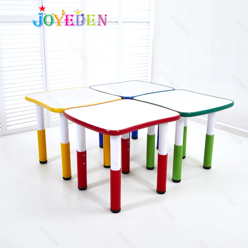 Набор детских пластиковых стульев и столов с регулируемой высотой для дошкольного класса