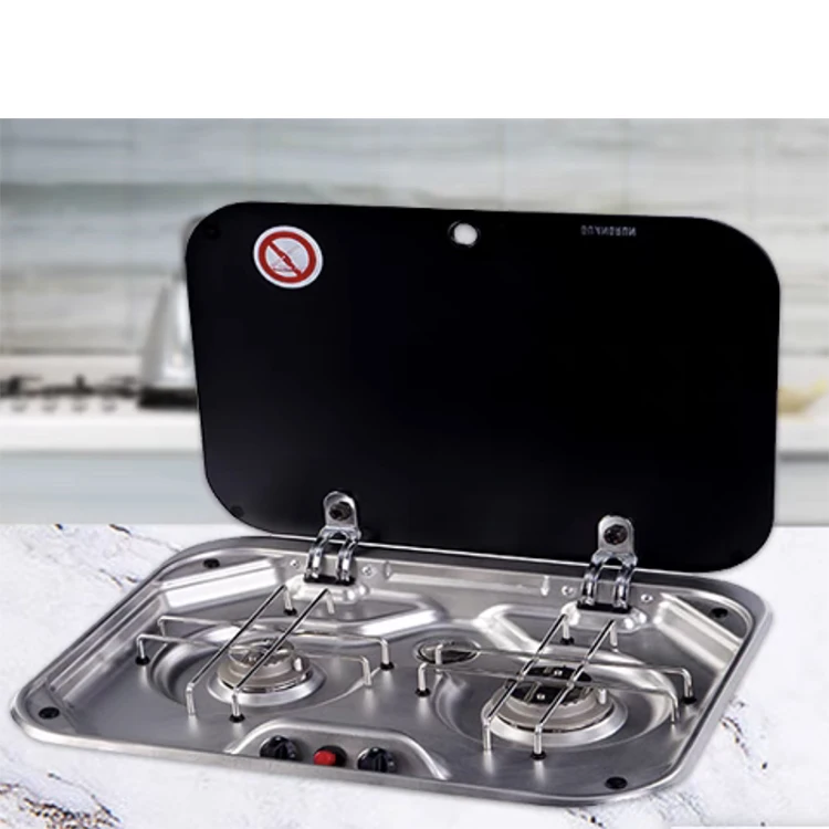 Factory direct sell stainless steel RV caravan gas stove motorhome gas cooktop with 2 burner