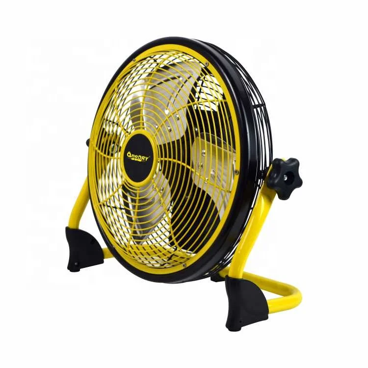 360 Vertical Tilt Outdoor High Velocity Floor Fan,14' Portable 2000mAh Battery Operated Fan with Metal Blade