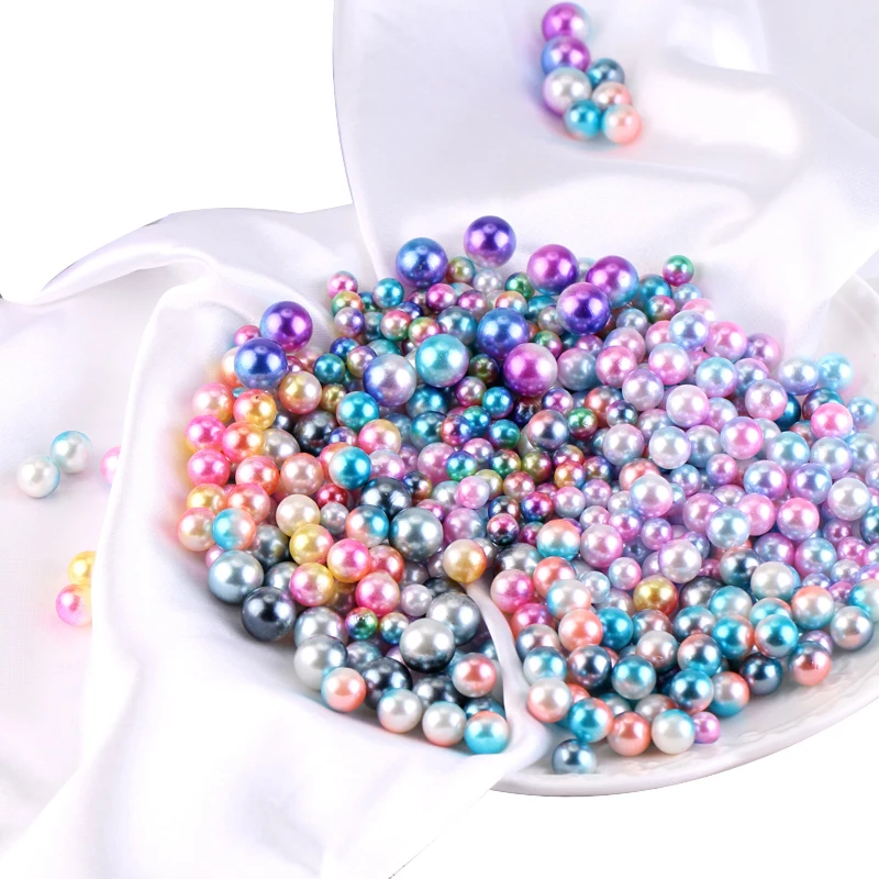 10mm Color ABS imitation pearl diy jewelry accessories illusion gradient handmade creative round beads