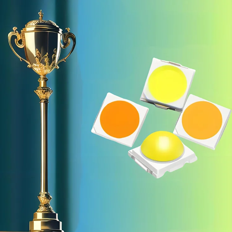 Factory direct sales SMD 2835 gold yellow LED 3V 0.5W 1W ultra high brightness gold yellow LED