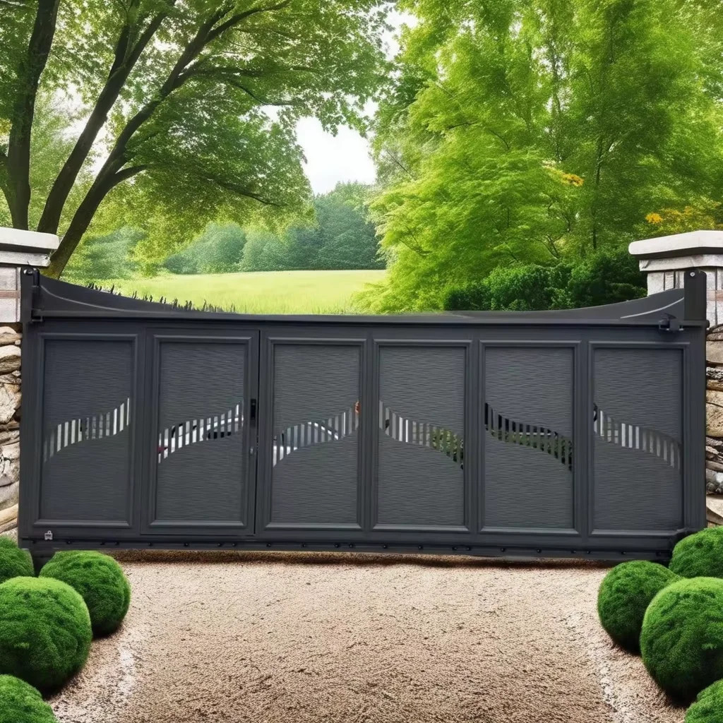 Grand Solem 3D Model Metal Security Fence Chinese Courtyard Style Wood Steel Panels Gardens Farms Sports Pressure Trellis Gates