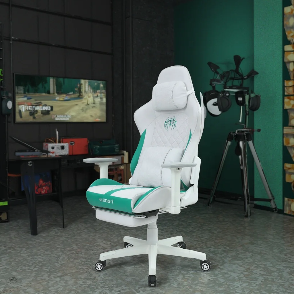 Judor Computer Chair Breathable Leather Gamer Chair Racing Chair Gaming With Footrest For Gamer