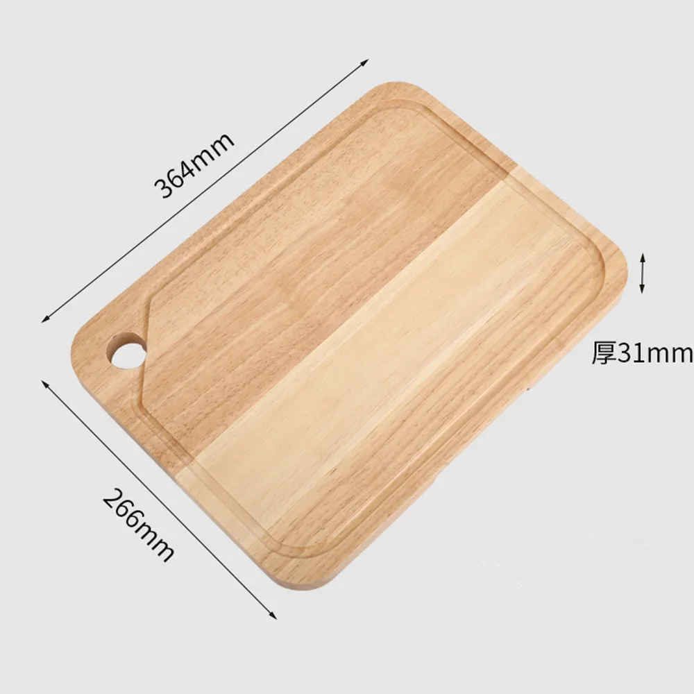 Low MOQ natural wood cutting serving board set chopping board oak customized with groove