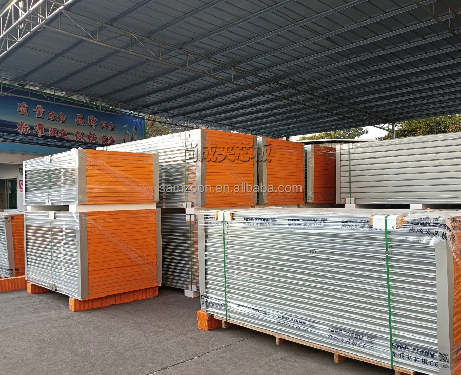 Factory Price Building Panel Sip Panel Insulated Lightweight Wall Panel Eps Sandwich Board Metal CE Modern Color Steel Villa
