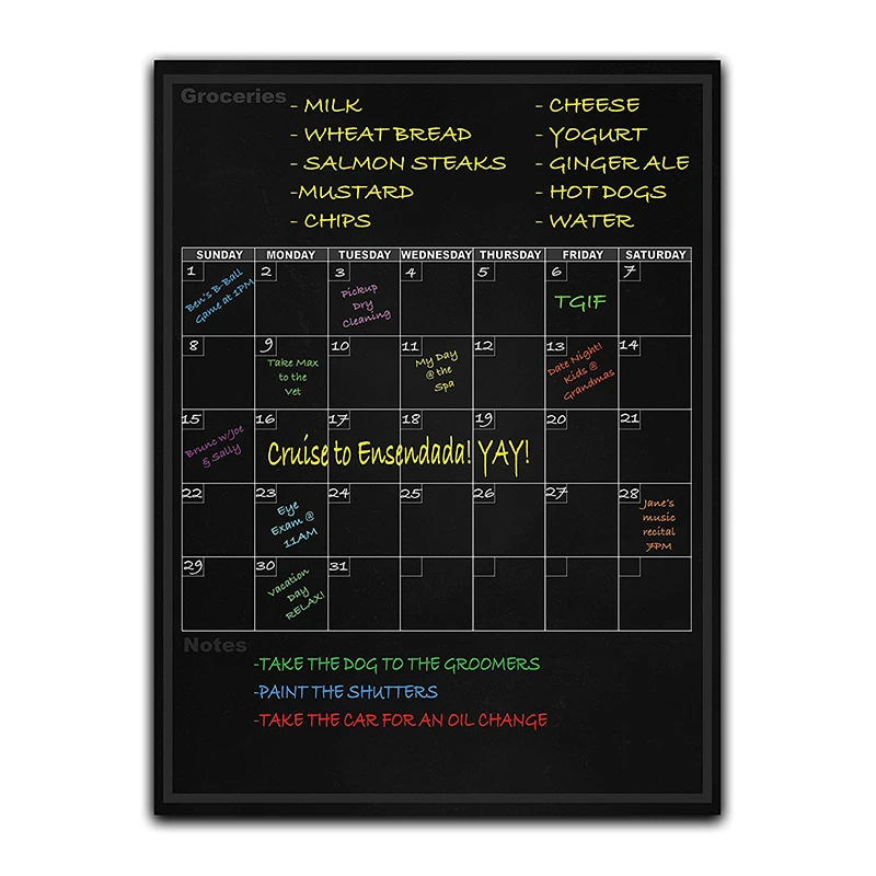 2023 Custom Magnetic Weekly Meal Planner Dry Erase Menu Magnetic Board Fridge Meal Planner