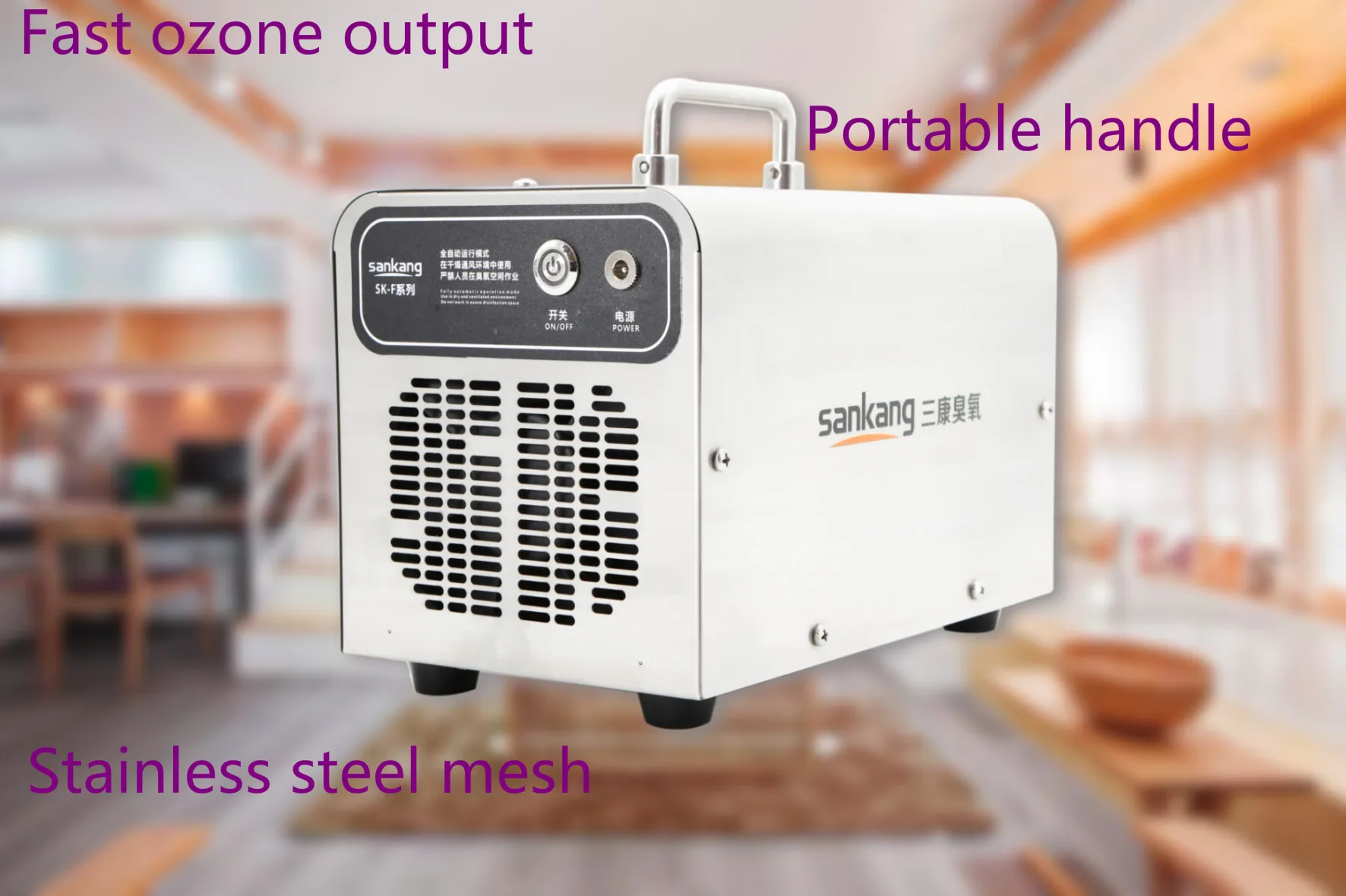 
portable car/home/office air/space ozone generator for sterilization and disinfection commercial ozonator manufacturer 