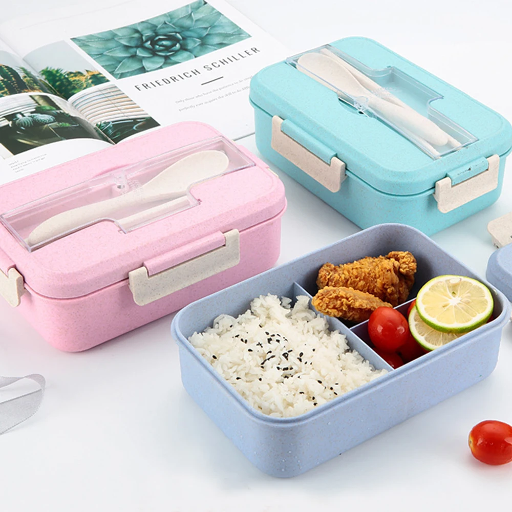 Double Layers Kawaii Bento Lunch Box Cute Children School Mini Snack Sandwich Food Container For Kids Girls Boys