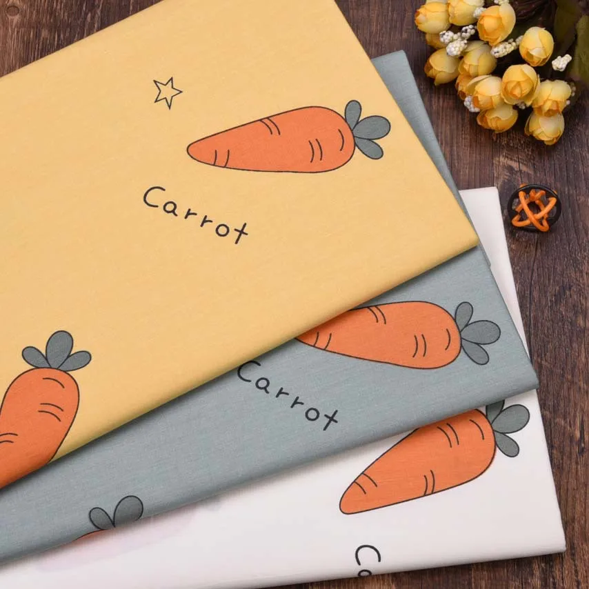 Pretty carrot fabrics cotton textiles 100% cotton printed