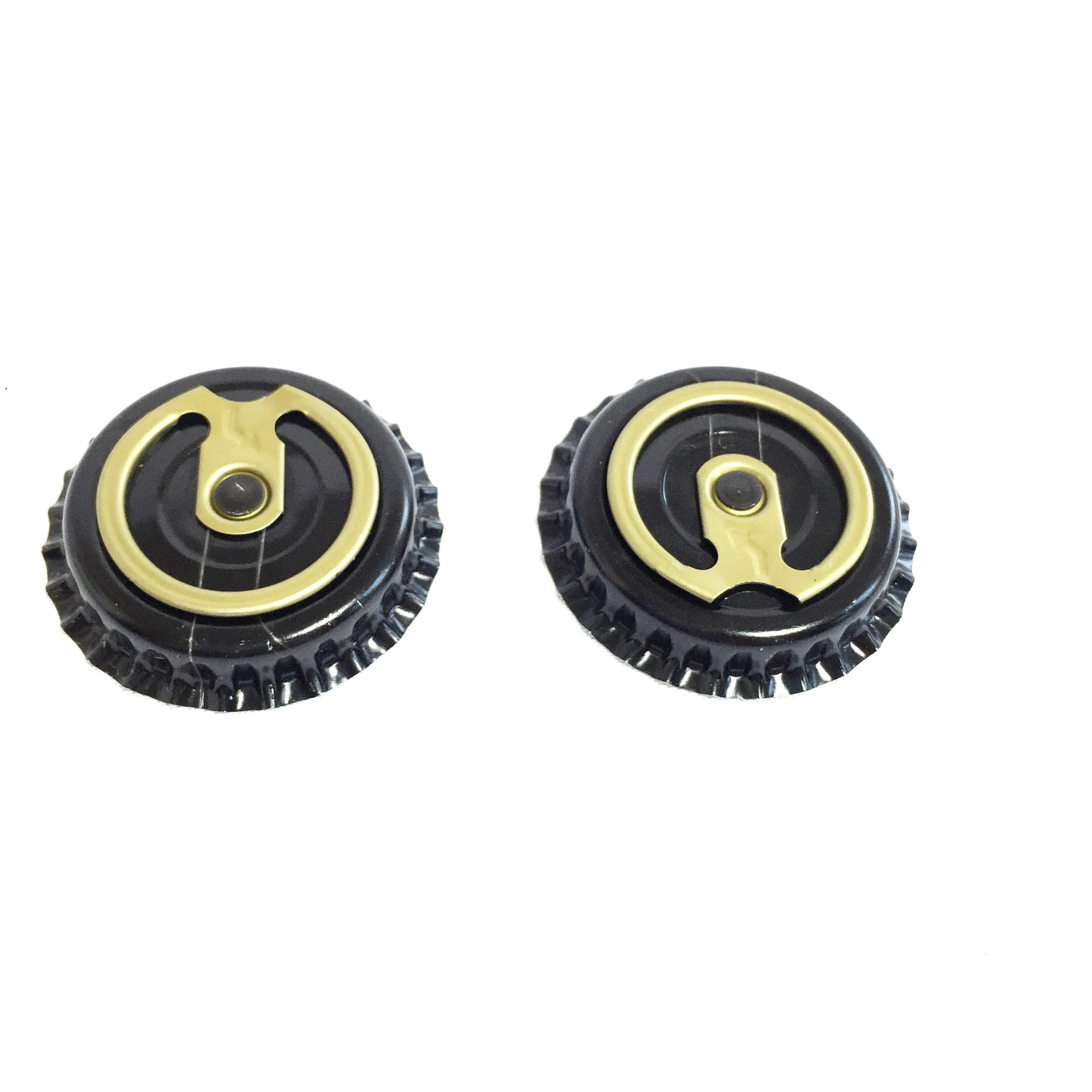 Free Sample 26 mm Tinplate Beer Bottle Caps 26mm Pull Ring Lid Wholesales