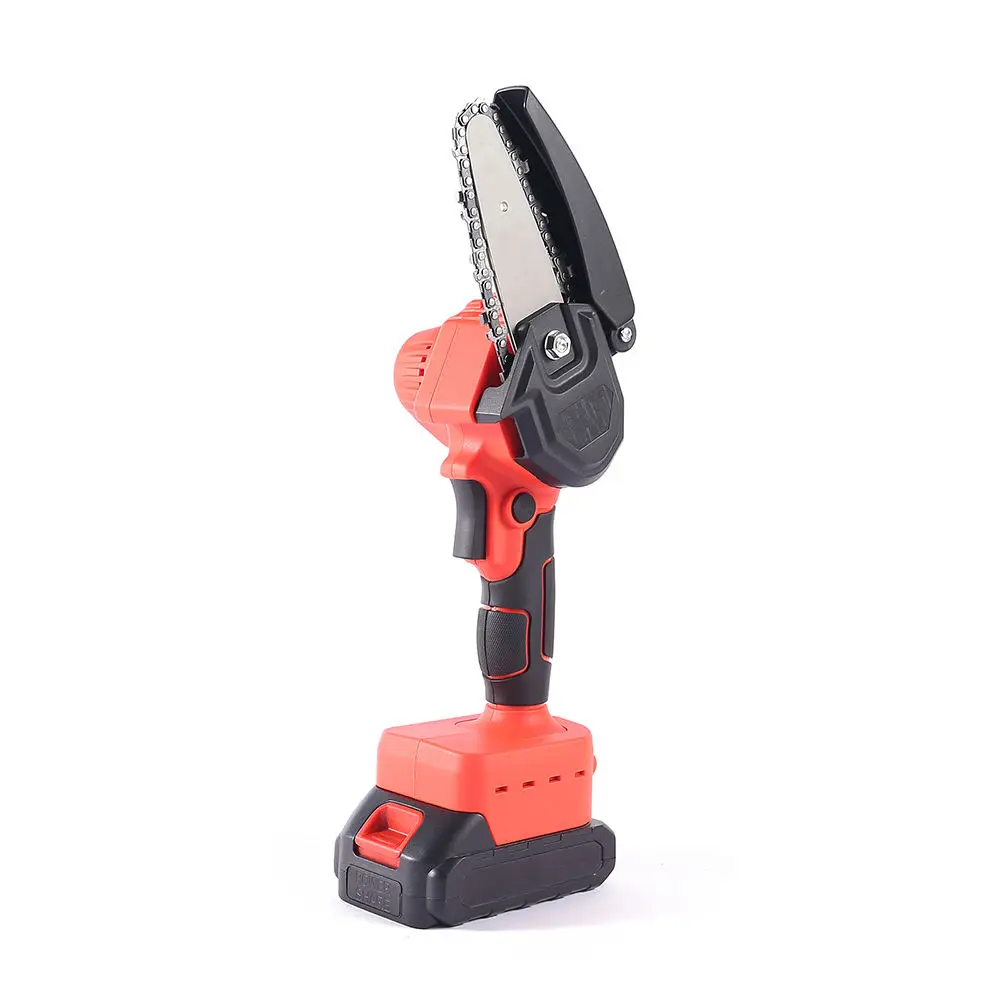Top Ranking 6 Inch Handheld Pruner Electric Chainsaw 21V Rechargeable Portable Chain Saw Mini With Brushless Motor