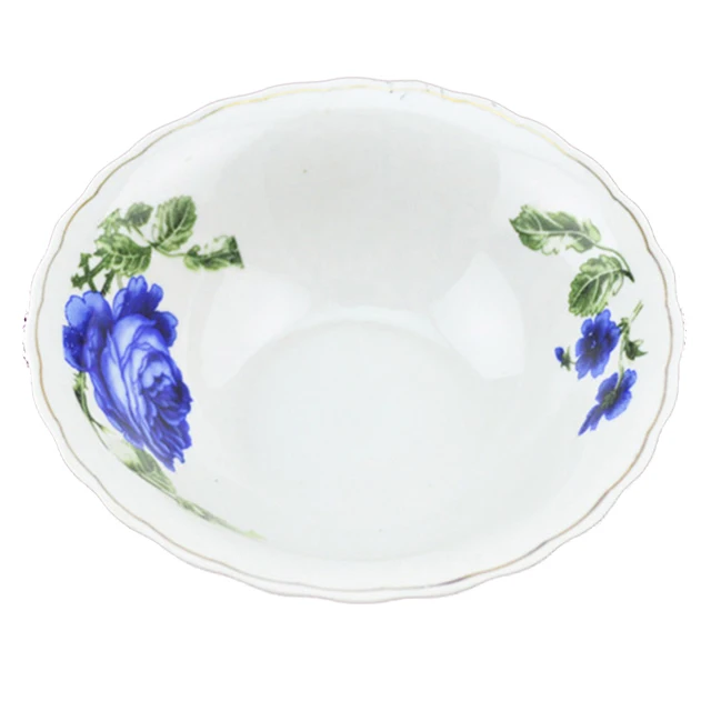 hot selling ceramic bowl with custom decal and porcelain rice bowl soup bowl