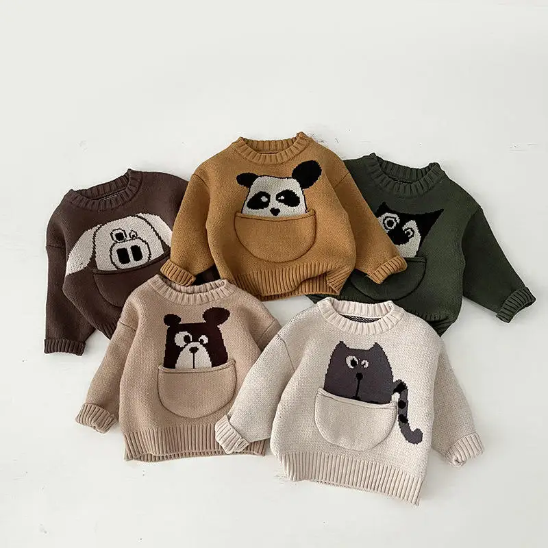 Baby children winter clothing pullover maglione sweater tops fille pull enfant toddler baby girls kids knitted sweater