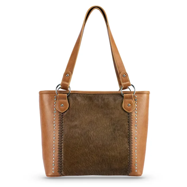 Custom Real Horse Hair Leather Ladies Tote Bags Luxury Women Purse