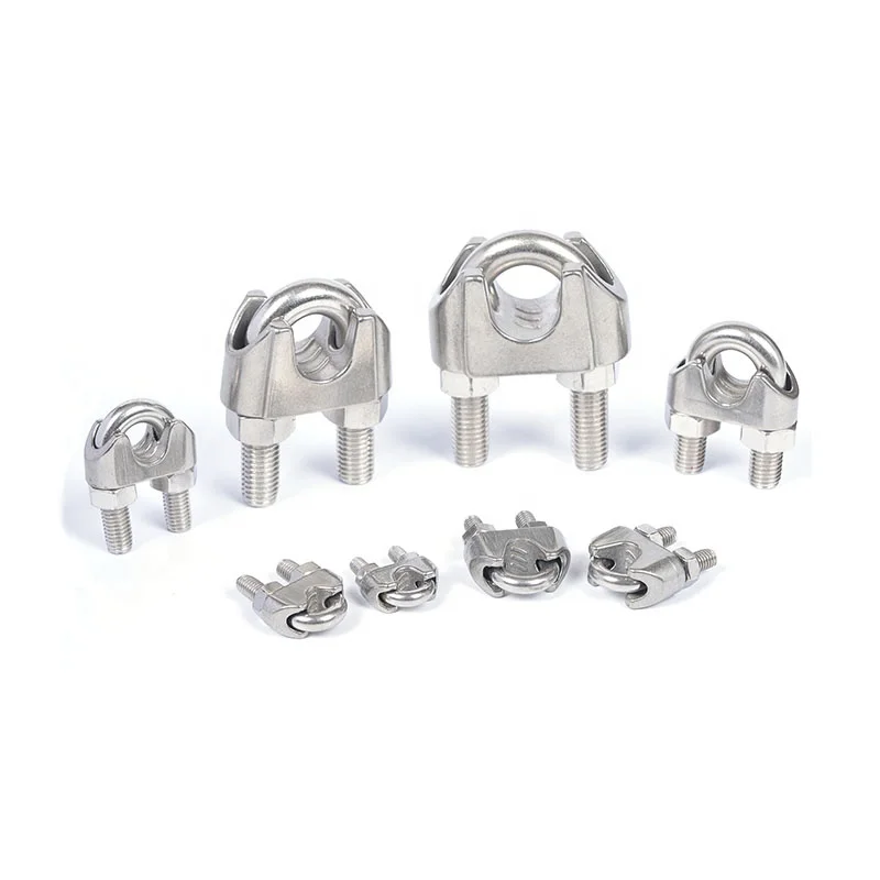 Hebei fastener factory Factory supply SS304 stainless steel DIN 741 Wire rope clamps ,Wire rope clips
