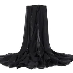 Sun protection beach towel Chiffon solid color thin air conditioning cape sun protection silk scarf for seaside tourism