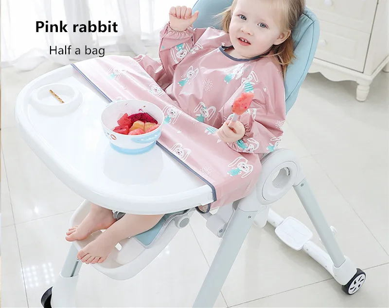 Eating equipment Baby anti-dirty water all-in-one bib cushion dining chair table baby long sleeve overalls self-feeding